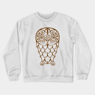 Owl in a Celtic Style Crewneck Sweatshirt